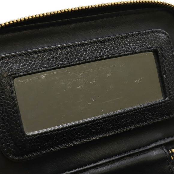 CHANEL Black Caviar Leather Logo Pouch - Picture 10 of 10